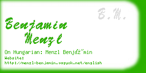 benjamin menzl business card